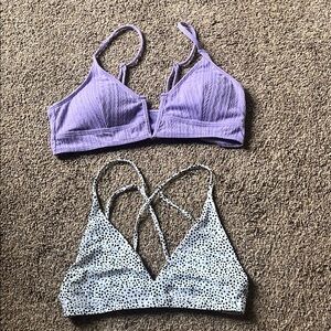 Purple and Polka Dot Bikini top bundle